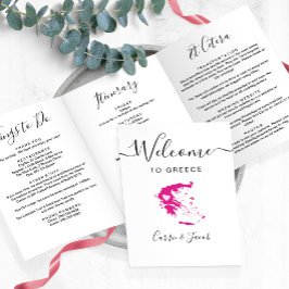 Any Color Greeceの歓迎結婚バッグの日程 三つ折りプログラム