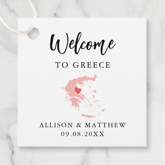 Any Color Greece結婚's Welcomeバッグ フェイバータグ (正面)