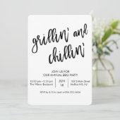 ANY COLOR - Grillin and Chillin BBQ招待状 招待状 (スタンド正面)