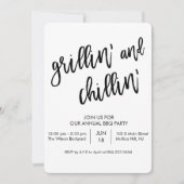 ANY COLOR - Grillin and Chillin BBQ招待状 招待状 (正面)