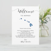 Any Color Hawaiiの結婚ウェルカムレターの旅程 (スタンド正面)