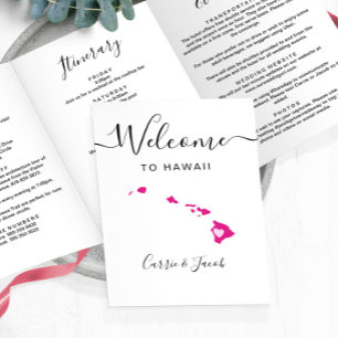 Any Color Hawaii結婚's Welcomeバッグの日程 三つ折りプログラム