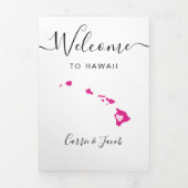 Any Color Hawaii結婚's Welcomeバッグの日程 三つ折りプログラム (カバー)