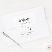 Any Color Hawaii 結婚's WelcomeバッグまたはBox スクエアシール (封筒)
