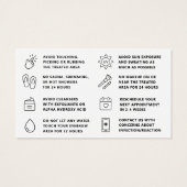 Any Color Henna Brows Tint Aftercare Card (裏面)