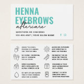Any Color Henna Brows Tint Aftercare Card (正面&裏面)