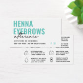 Any Color Henna Brows Tint Aftercare Card (デスク)