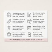 Any Color HydraFacialアフターケアアドバイスカード (裏面)