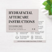 Any Color HydraFacialアフターケアアドバイスカード (デスク)