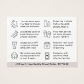 Any Color HydraFacialアフターケアアドバイスカード (裏面)