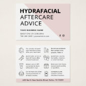 Any Color HydraFacialアフターケア指示カード (正面&裏面)