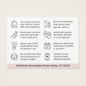 Any Color HydraFacialアフターケア指示カード (裏面)