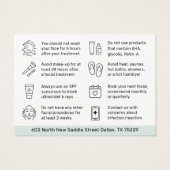 Any Color HydraFacialアフターケア指示カード (裏面)