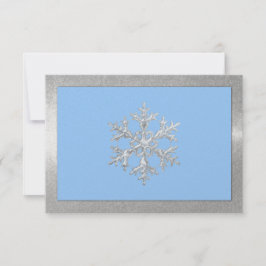 Any Color Icy Snowflakes Holiday Party RSVP