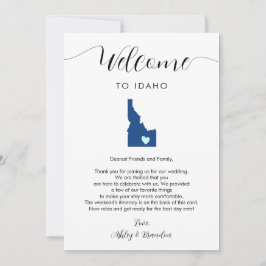Any Color Idahoの結婚Welcome Letterの旅程