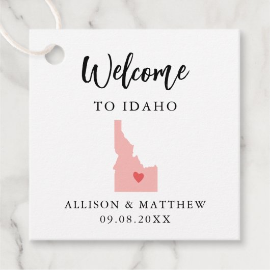 Any Color Idaho結婚's Welcomeバッグ フェイバータグ (正面)