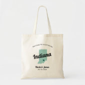 Any Color Indiana Mapの結婚Welcomeバッグ トートバッグ (正面)