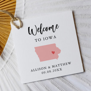Any Color Iowa結婚's Welcomeバッグ フェイバータグ