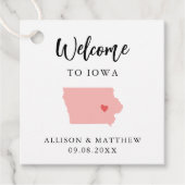 Any Color Iowa結婚's Welcomeバッグ フェイバータグ (正面)