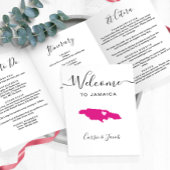 Any Color Jamaicaの結婚ようこそ旅程レター 三つ折りプログラム