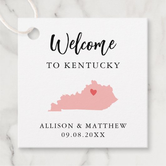 Any Color Kentucky結婚's Welcomeバッグ フェイバータグ (正面)