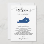 Any Color Kentucky 結婚's Welcome Noteの日程 (正面)