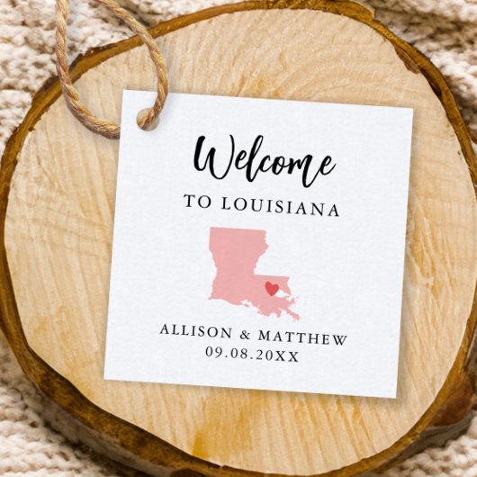 Any Color Louisiana'結婚s Welcomeバッグ フェイバータグ