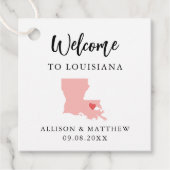 Any Color Louisiana'結婚s Welcomeバッグ フェイバータグ (正面)