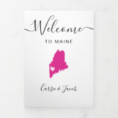 Any Color Maineマップの結婚ようこそ旅程 三つ折りプログラム (カバー)