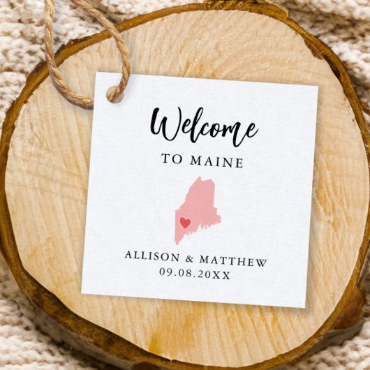 Any Color Maine 結婚's Welcomeバッグ フェイバータグ