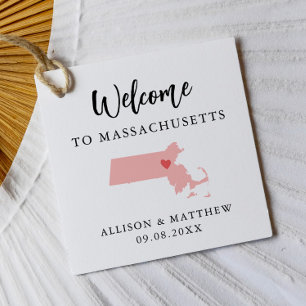 Any Color Massachusetts 結婚's Welcomeバッグ フェイバータグ