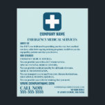 Any Color Medical Symbol、EMT、救急医療隊員 チラシ<br><div class="desc">名刺ストアの救急医療隊員のチラシを使用し広告て、任意のカラーメディカルシンボル、EMT。</div>