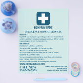 Any Color Medical Symbol、EMT、救急医療隊員 チラシ (シングル)