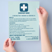Any Color Medical Symbol、EMT、救急医療隊員 チラシ (手)