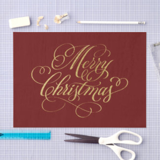 Any Color Merry Christmas金ゴールドティッシュペーパー 薄葉紙