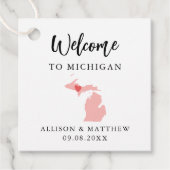 Any Color Michigan 結婚's Welcomeバッグ フェイバータグ (正面)
