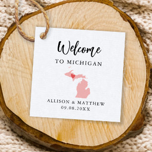 Any Color Michigan 結婚's Welcomeバッグ フェイバータグ