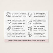 Any Color Micronedling After Care Instruction Card (裏面)