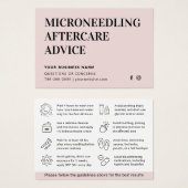 Any Color Micronedling After Care Instruction Card (正面&裏面)