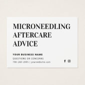 Any Color Micronedling After Care Instruction Card (正面)