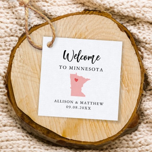 Any Color Minnesota結婚's Welcomeバッグ フェイバータグ