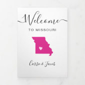 Any Color Missouriマップの結婚ようこそ旅程 三つ折りプログラム (カバー)