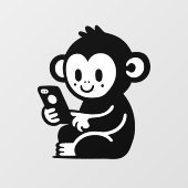 Any Color Monkey Phone ウィンドウサイン (シート)