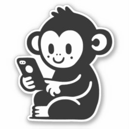 Any Color Monkey Phone シール