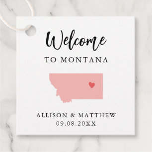 Any Color Montana'結婚s Welcomeバッグ フェイバータグ