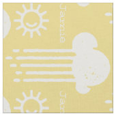 Any Color My Sunshine Rain パーソナライズされた Cloud ファブリック (クローズアップ)