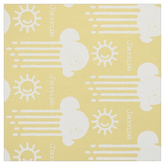Any Color My Sunshine Rain パーソナライズされた Cloud ファブリック (見本)