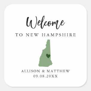 Any Color New Hampshireの結婚WelcomeバッグまたはBox スクエアシール