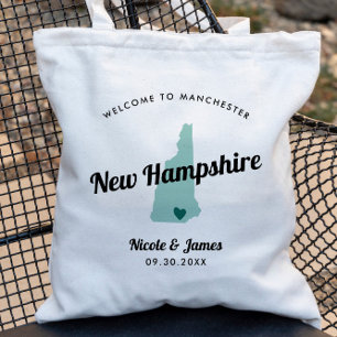 Any Color New Hampshire Mapの結婚歓迎バッグ トートバッグ
