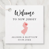 Any Color New Jerseyの結婚歓迎バッグ フェイバータグ (正面)